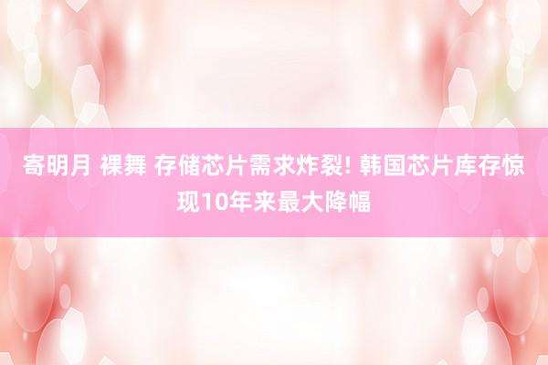 寄明月 裸舞 存储芯片需求炸裂! 韩国芯片库存惊现10年来最大降幅