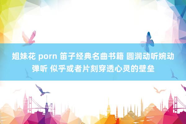 姐妹花 porn 笛子经典名曲书籍 圆润动听婉动弹听 似乎或者片刻穿透心灵的壁垒